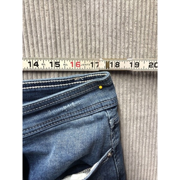 Inc Womens Denim Jeans Size 16 Straight Leg Regular Fit Distressed - Picture 9 of 16